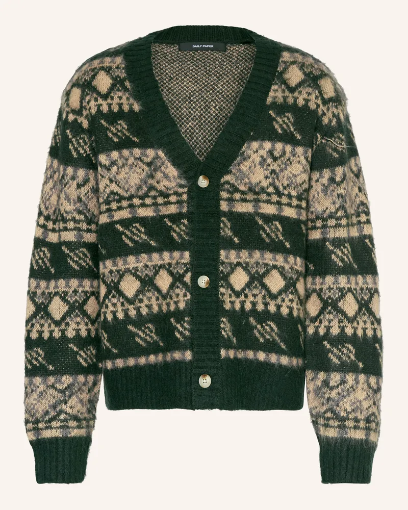 Daily Paper Strickjacke gruen Dunkelgrün