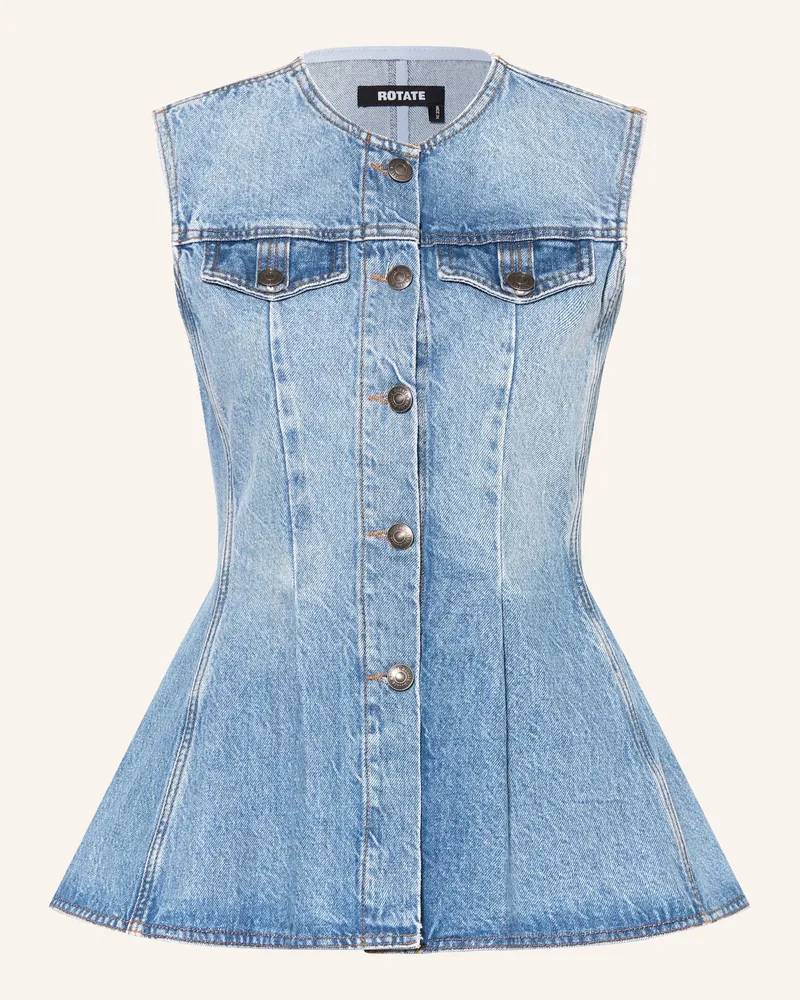 ROTATE Birger Christensen Jeansbluse blau Blau