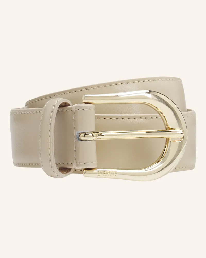 HUGO BOSS Ledergürtel Carol beige Beige