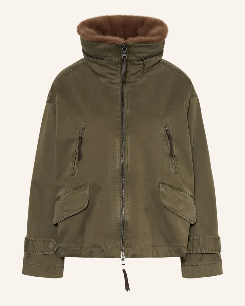 Blonde No. 8 Jacke Tyra Ii Mit Kunstfell gruen Khaki
