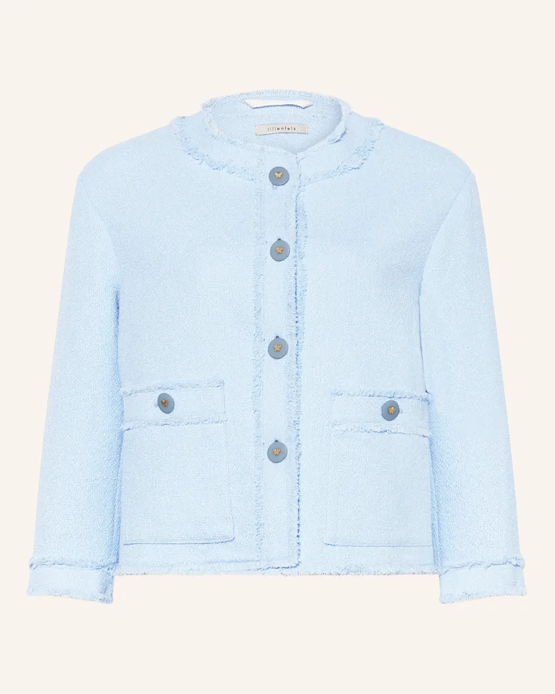 lilienfels Tweed-Jacke Hellblau