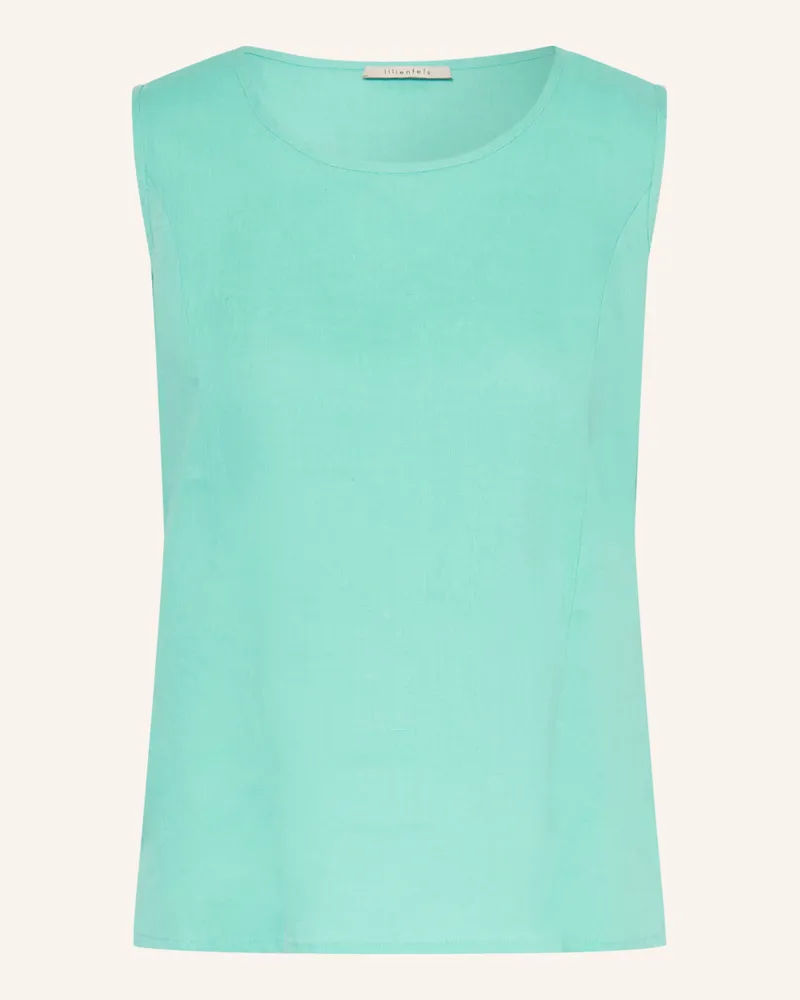 lilienfels Leinentop blau Türkis