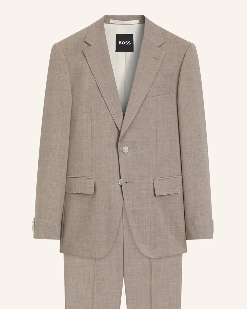 HUGO BOSS Business Anzug H-Huge-2pcs-263 Slim Fit grau 