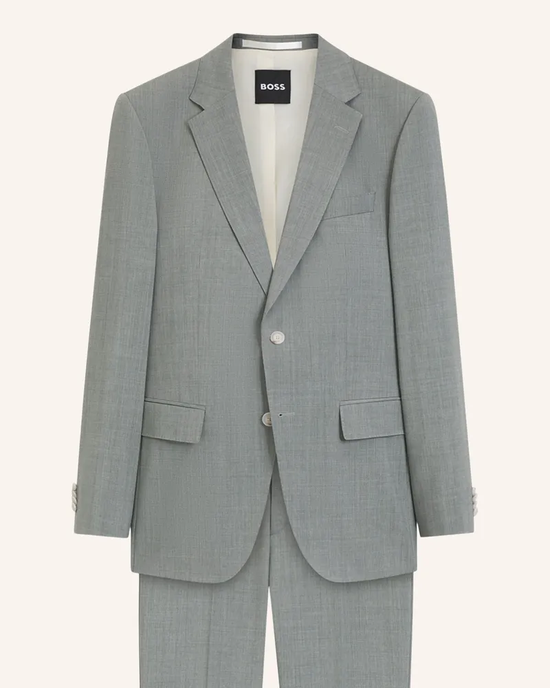 HUGO BOSS Business Anzug H-Huge-2pcs-263 Slim Fit grau 