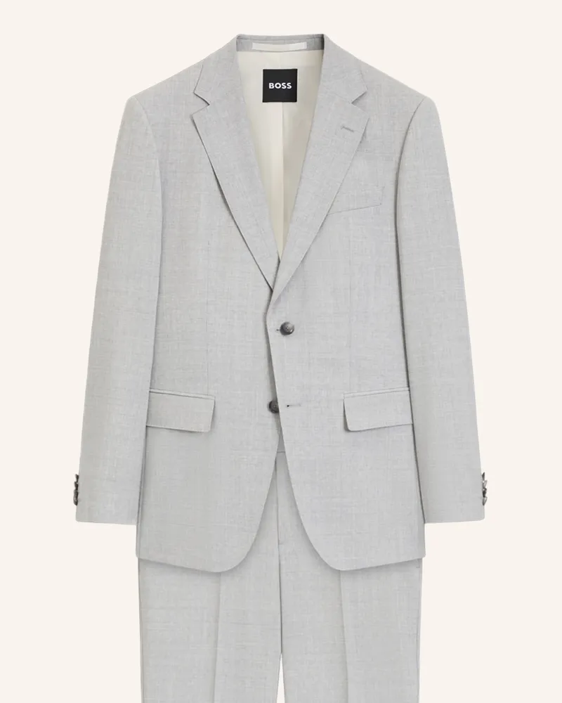 HUGO BOSS Business Anzug H-Huge-2pcs-263 Slim Fit grau 