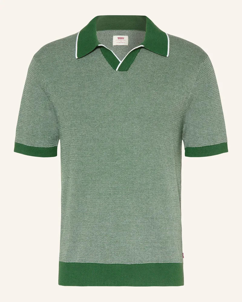 Levi's Strick-Poloshirt Standard Fit Grün
