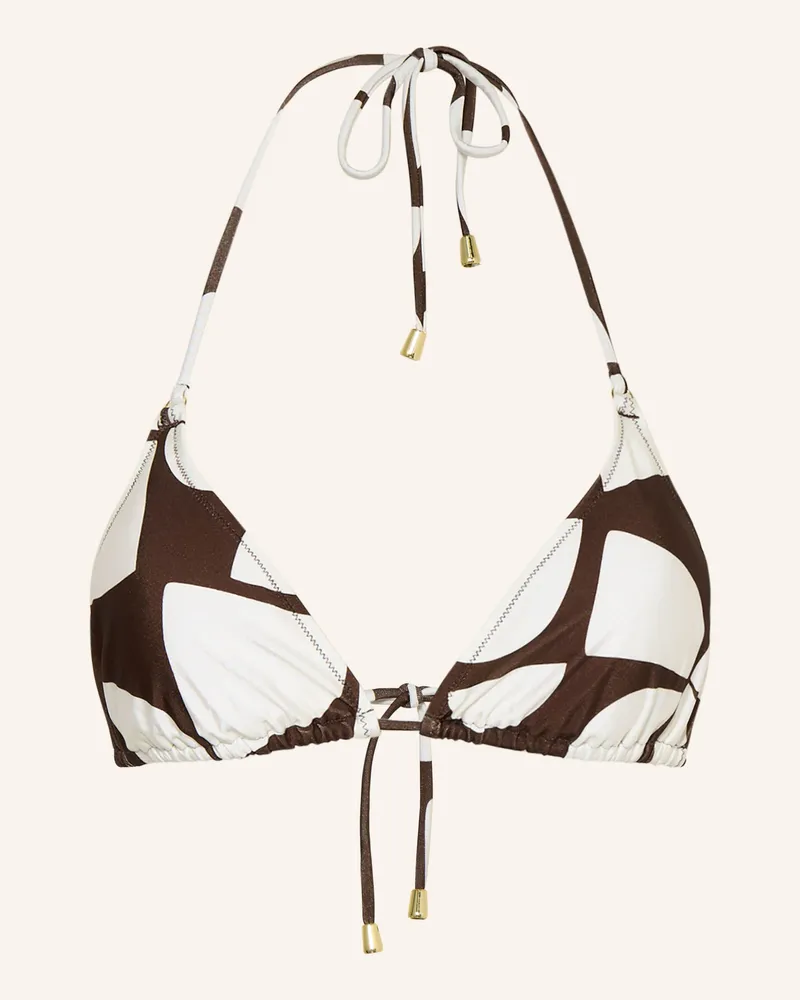 Mrs & HUGS Triangel-Bikini-Top Dunkelbraun