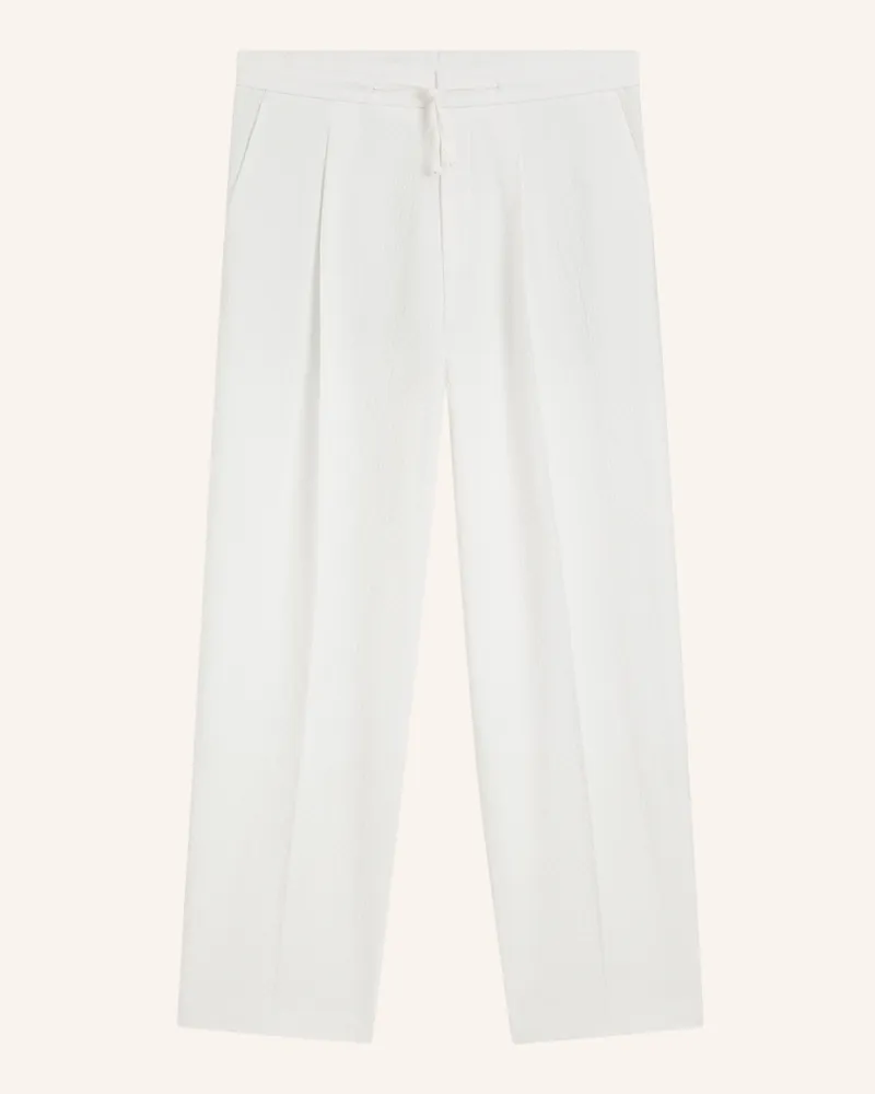 HUGO BOSS Business Hose tari262x Regular beige Weiss