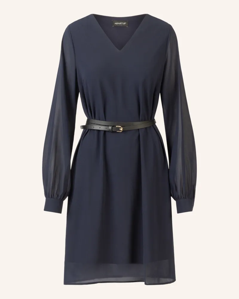 Apart Chiffonkleid Dunkelblau