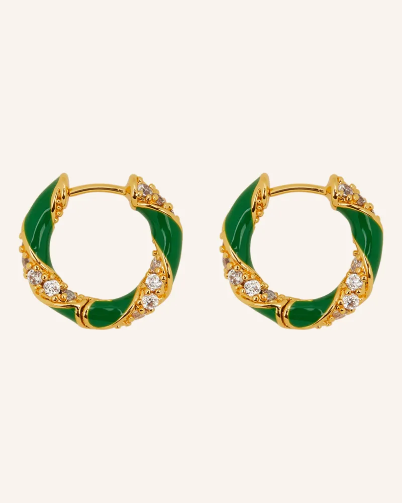 Zimmermann Creolen CANDY STRIPE PAVE Gold