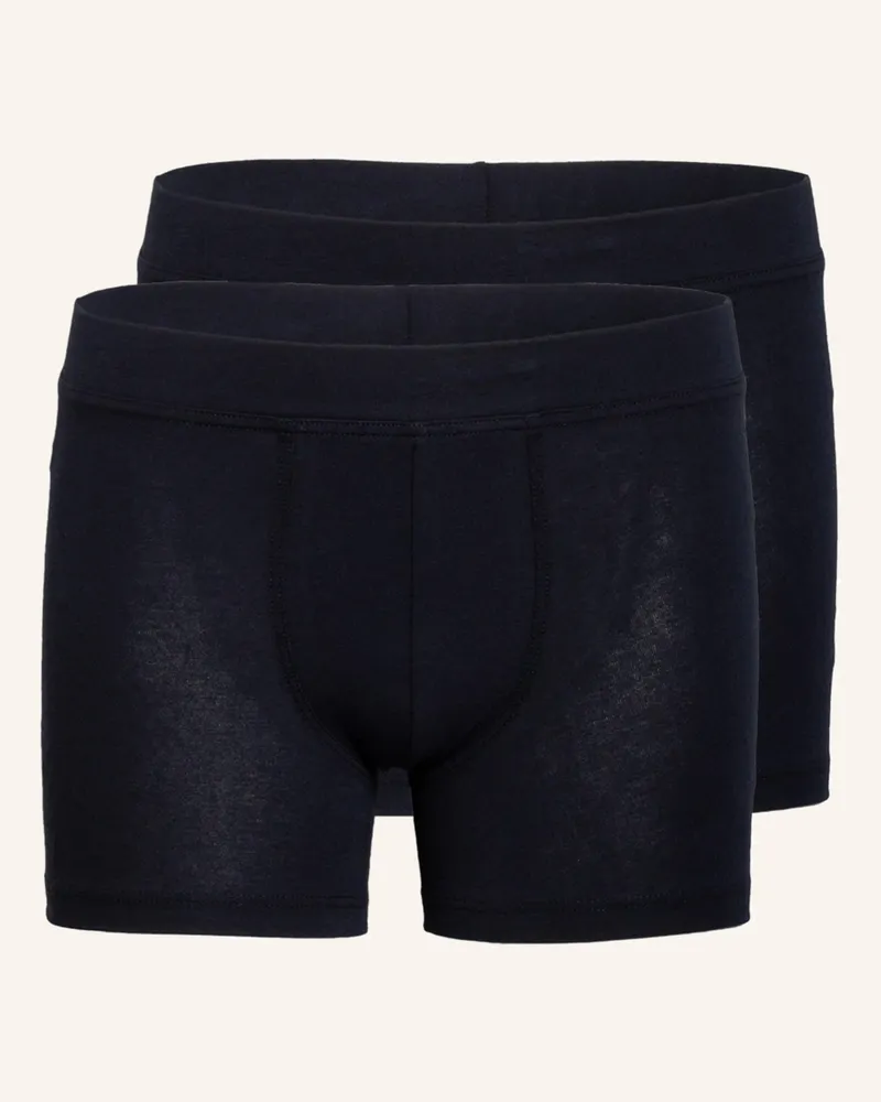 Schiesser 2er-Pack Boxershorts Organic Cotton blau Dunkelblau