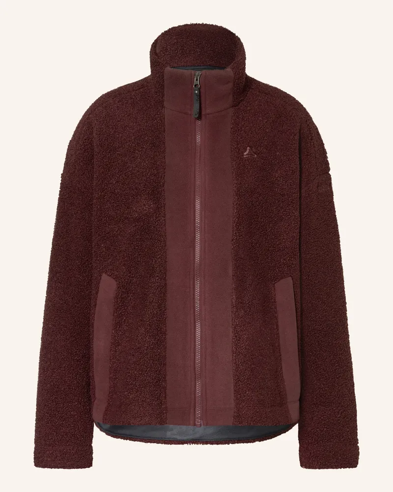 Schöffel Teddyfell-Jacke Kalmor rot Dunkelrot
