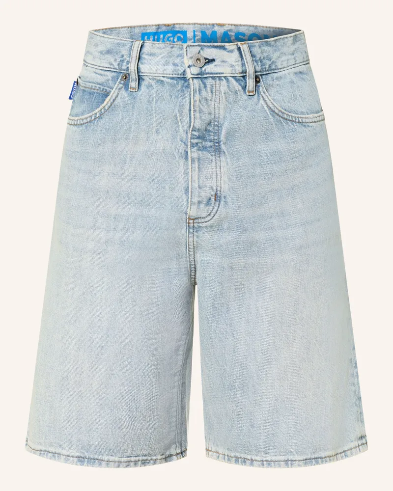 HUGO BOSS Jeansshorts Mason Loose Baggy Fit blau 455