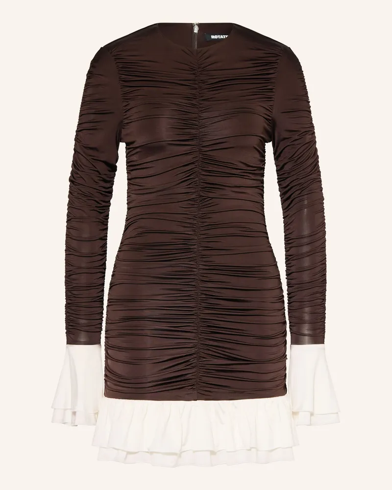 ROTATE Birger Christensen Cocktailkleid Dunkelbraun