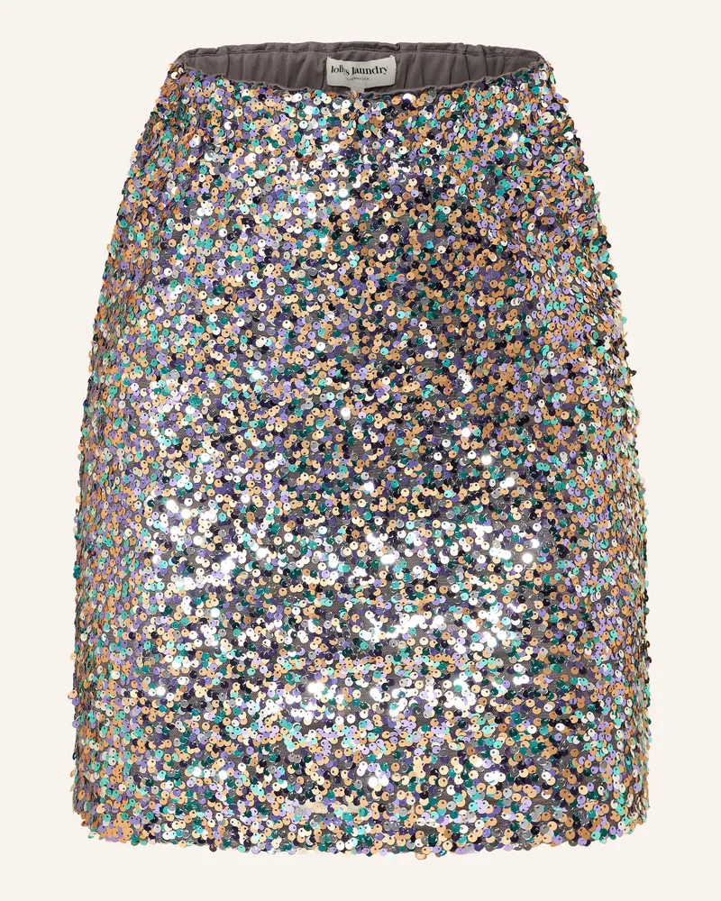 Lollys Laundry Rock Annall Mit Pailletten silber Lila