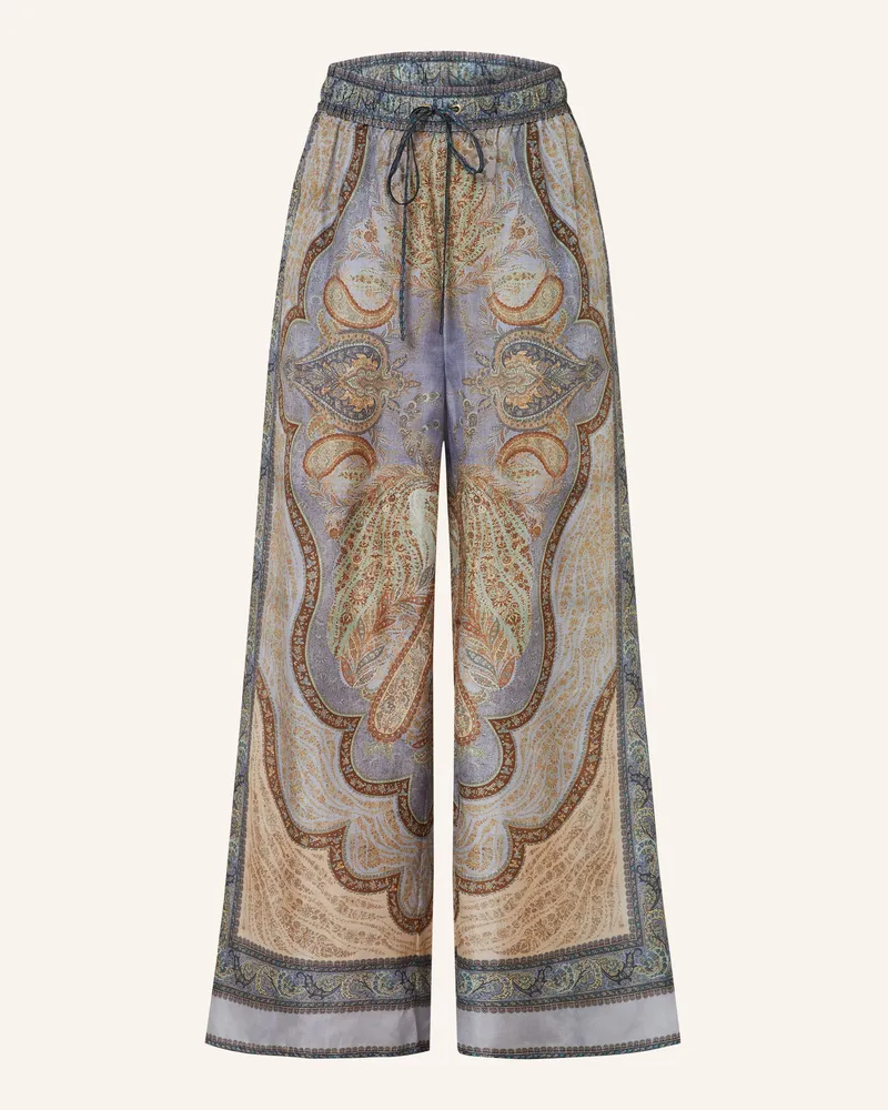 Zimmermann Marlenehose WANDERLUST aus Seide Hellblau