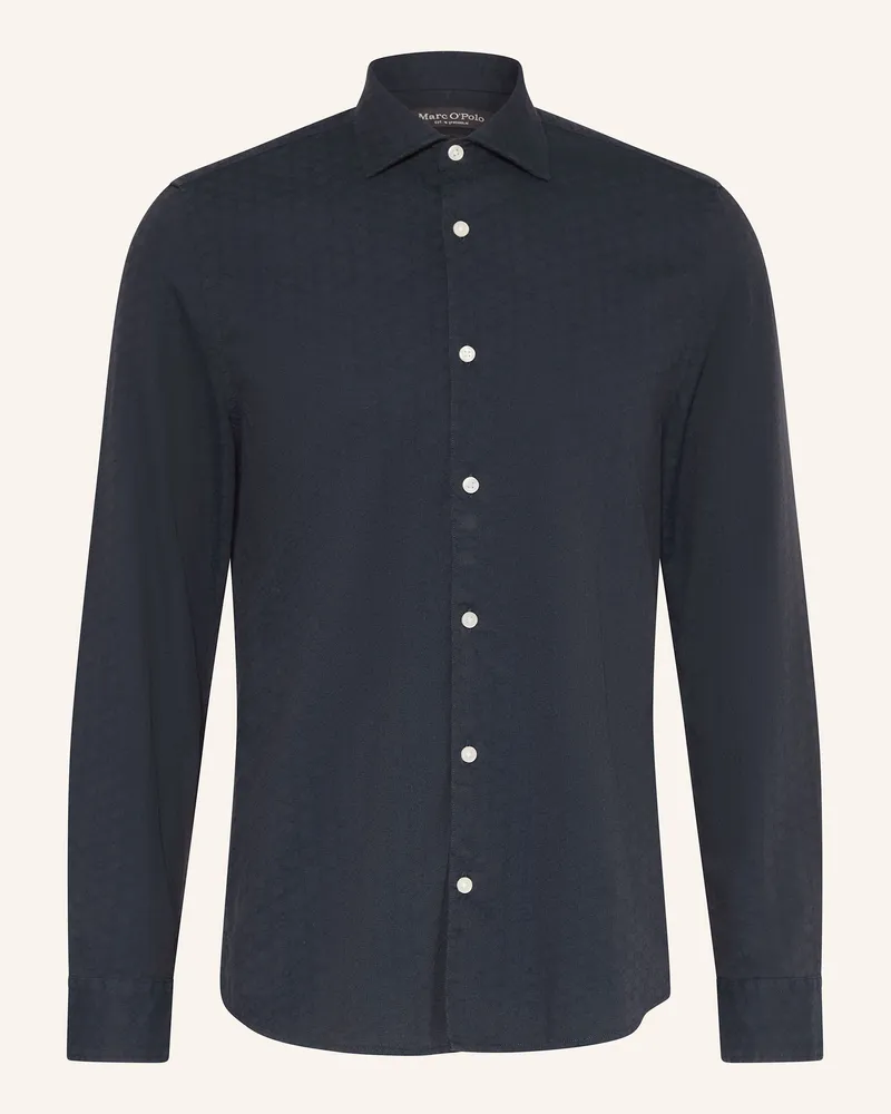 Marc O'Polo Hemd Shaped Fit blau Dunkelblau
