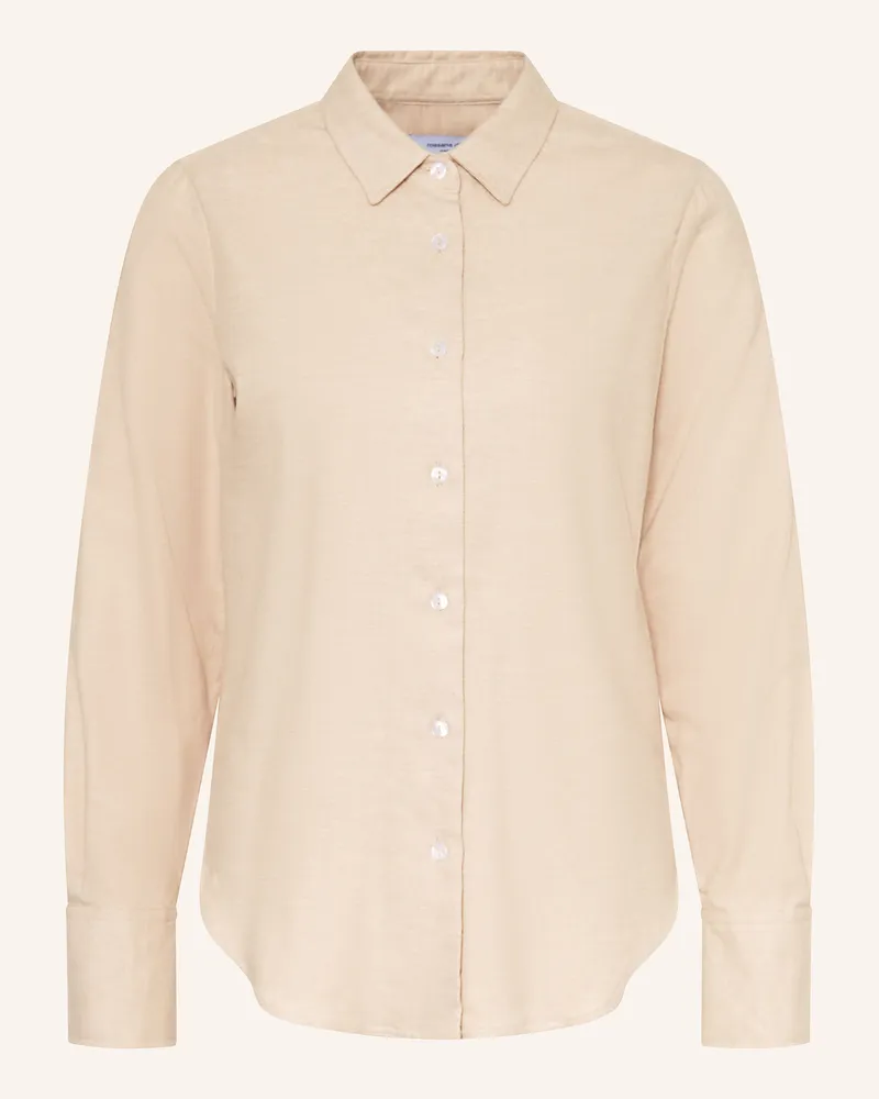Rossana Diva Hemdbluse Aus Flanell beige Creme