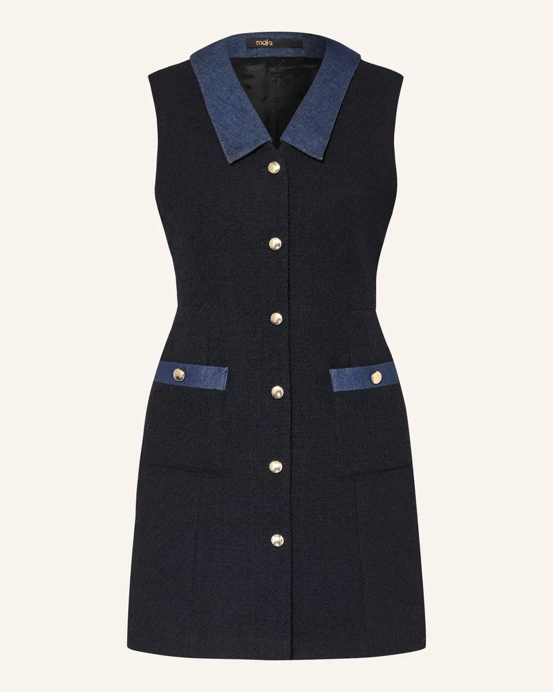 Maje Bouclé-Kleid blau Dunkelblau