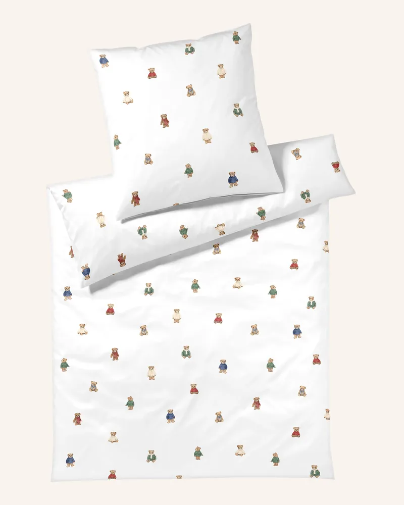elegante Bettwäsche Teddy weiss Creme