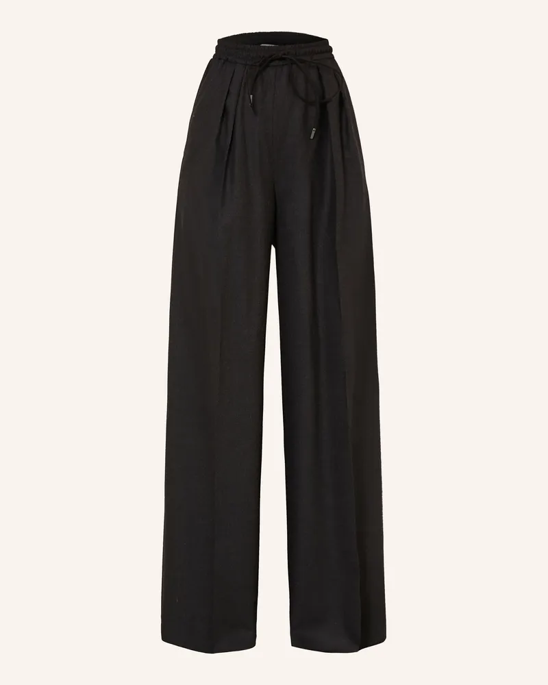 Max Mara Marlenehose Vetrino Aus Flanell grau Dunkelgrau