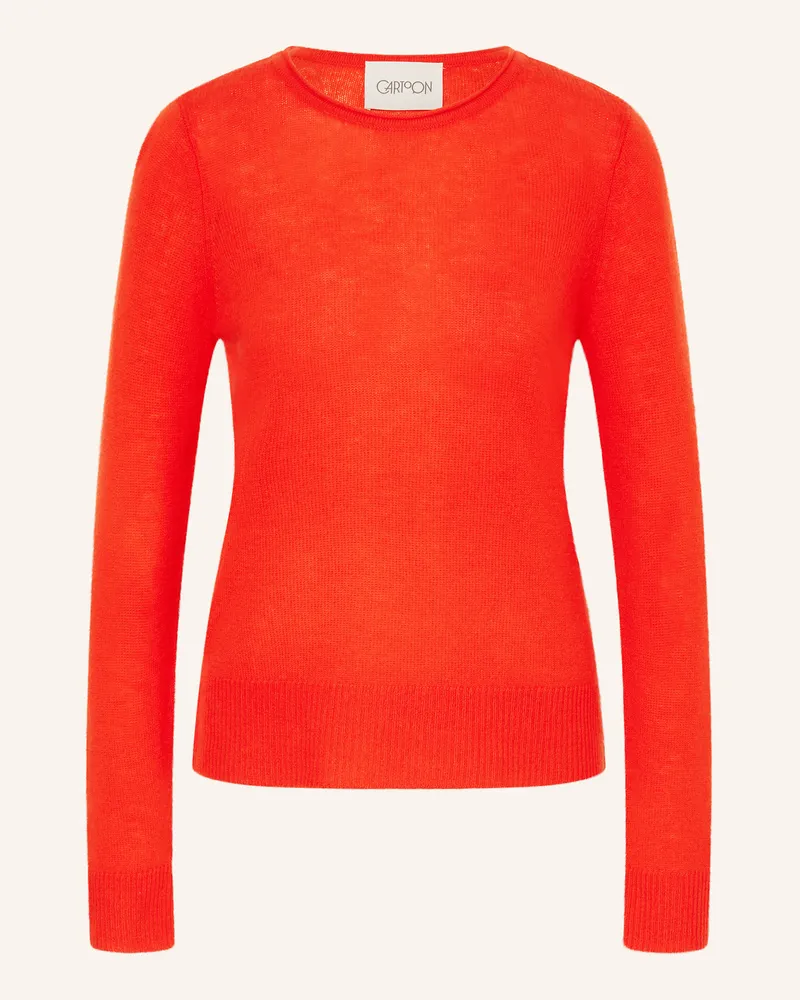 Cartoon Cashmere-Pullover Orange