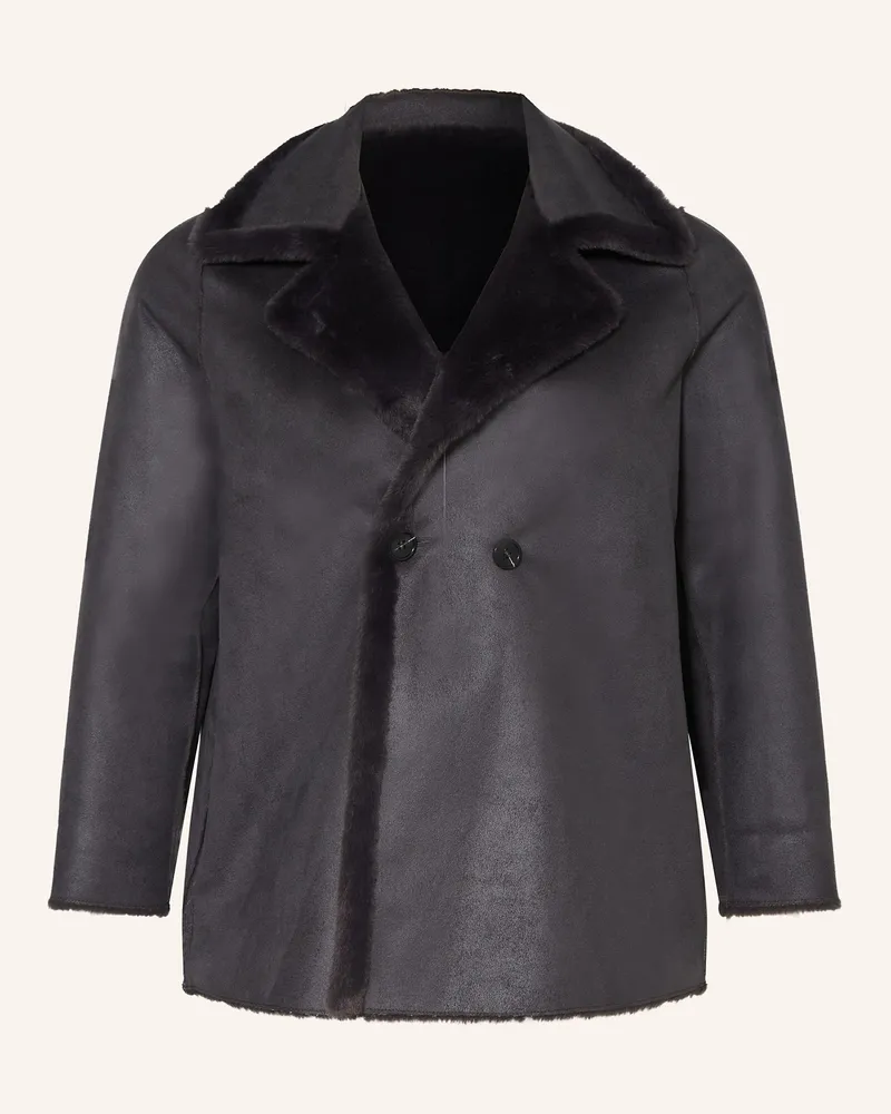 Marina Rinaldi Kunstfell-Jacke RETINA zum Wenden Grau