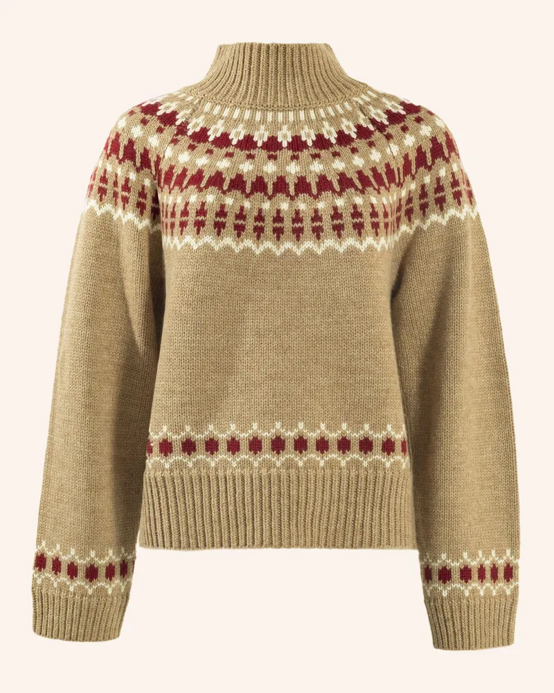 ADLYSH Wollpullover Mit Jacquardmuster braun Braun