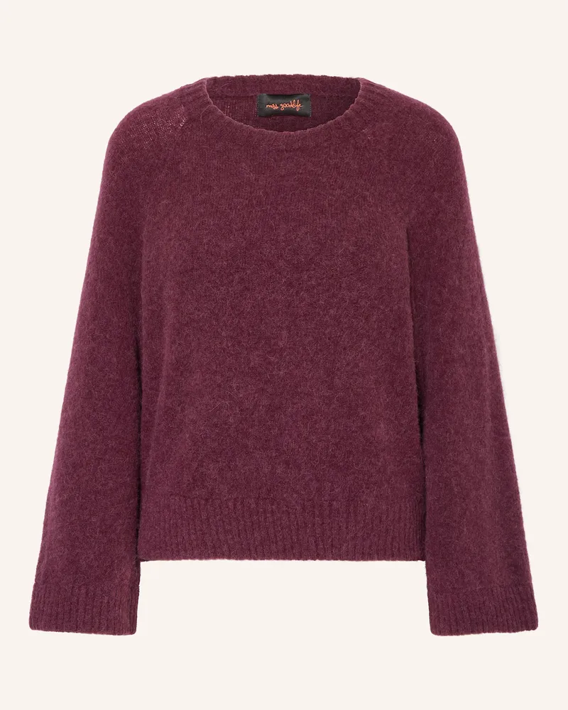 Miss Goodlife Pullover mit Alpaka Dunkelrot