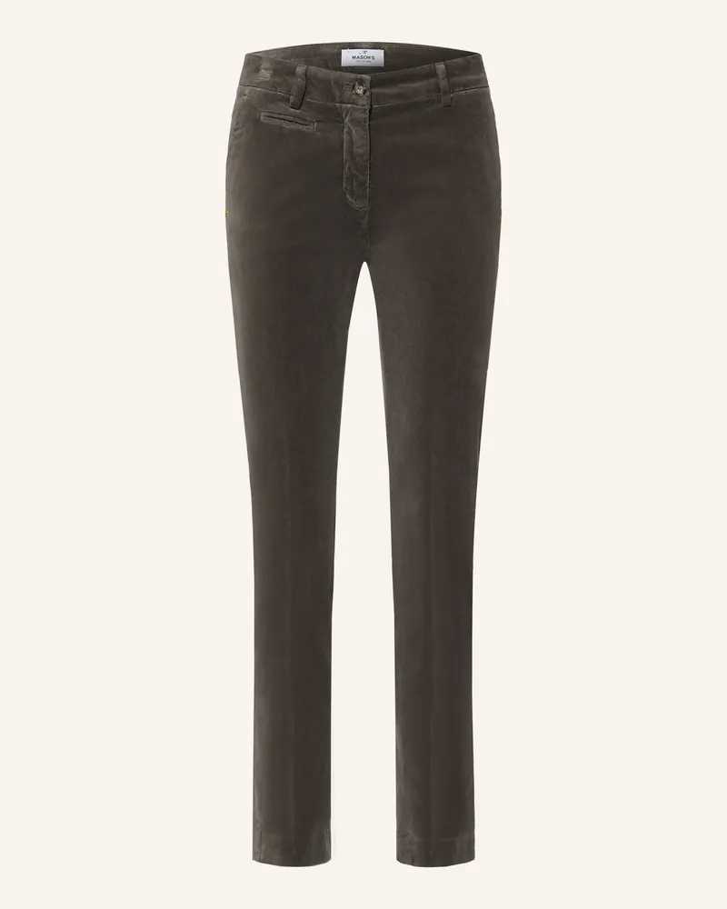 Mason's Marlenehose New York gruen Dunkelgrau