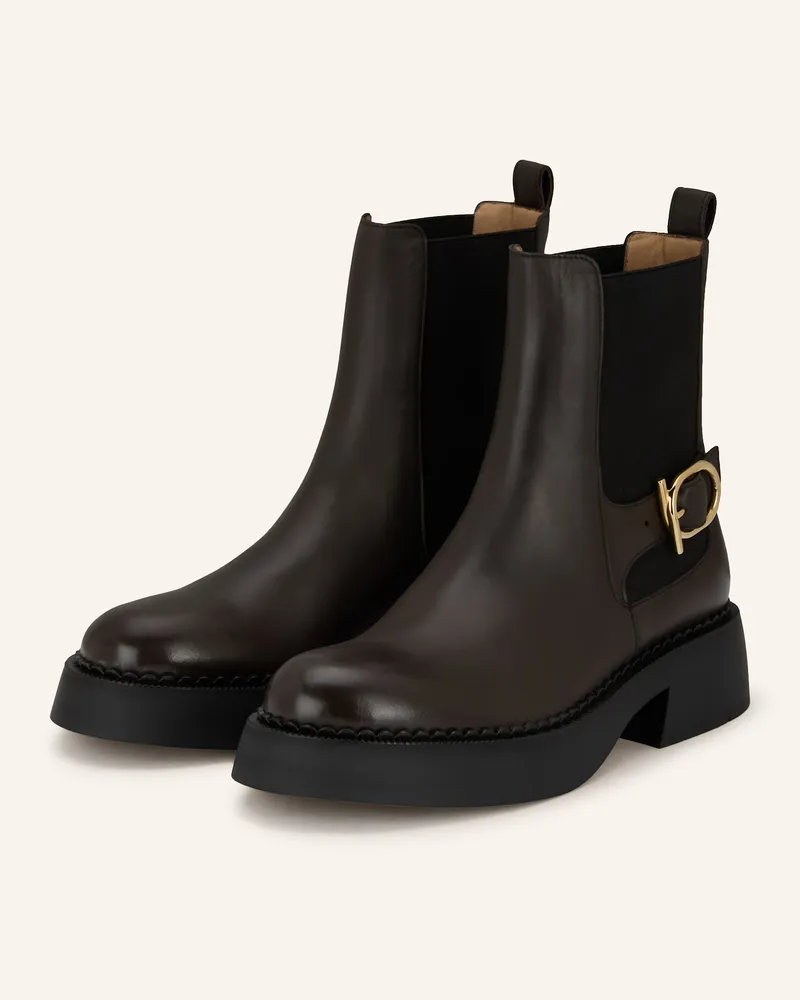 Ferragamo Chelsea-Boots TIA Dunkelbraun