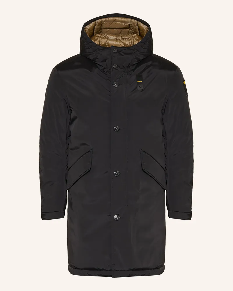 Blauer Mantel Faywood schwarz Schwarz