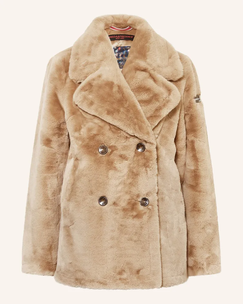 Frieda & Freddies Kunstfell-Jacke Darlah beige Beige