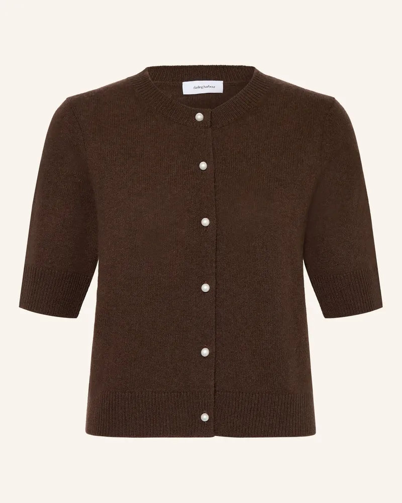 Darling Harbour Strickjacke Mit Cashmere Und 3/4-Arm braun Dark