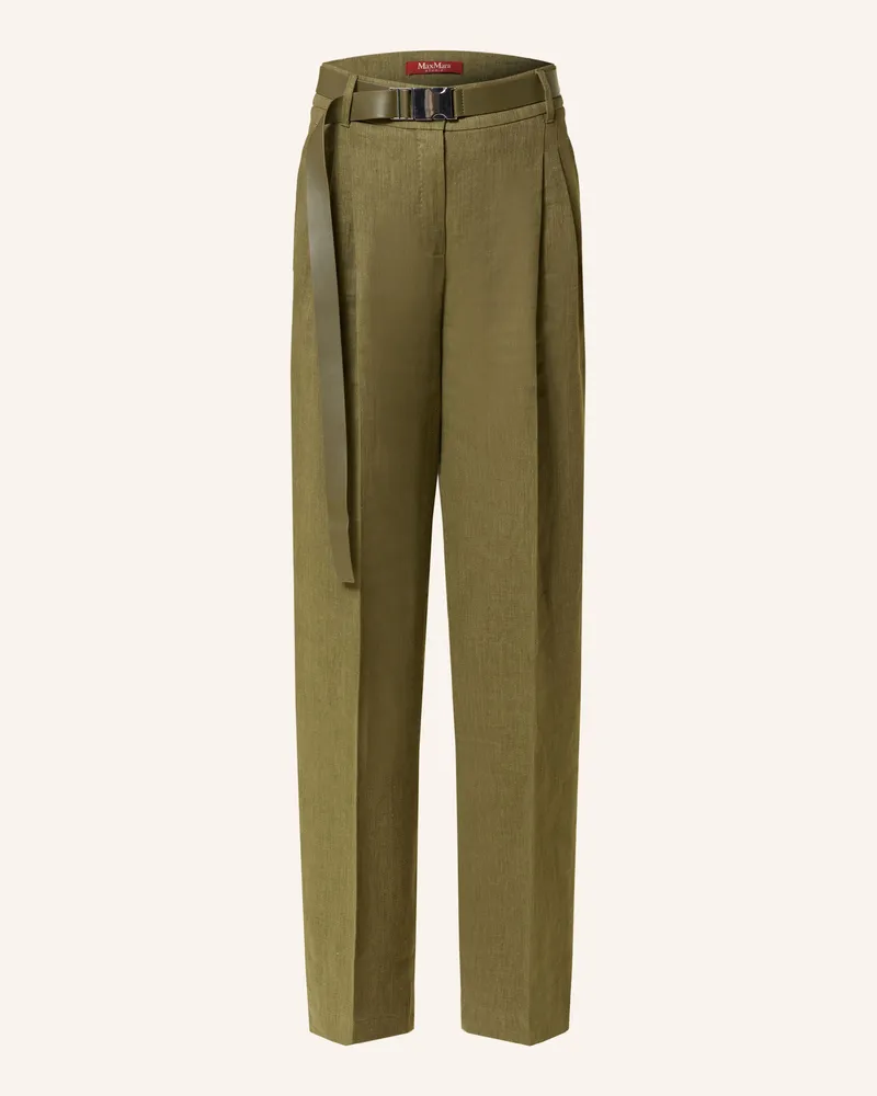 Max Mara Leinenhose SIAMESE Khaki