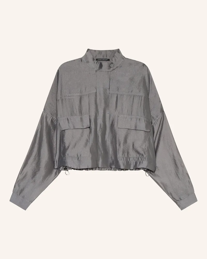 Luisa Cerano Hemdbluse silber Dunkelgrau
