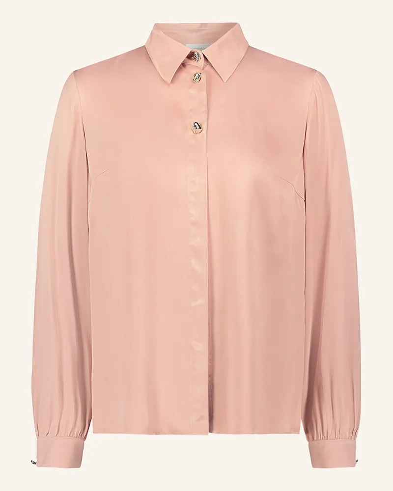 Cartoon Hemdbluse aus Satin Rosé