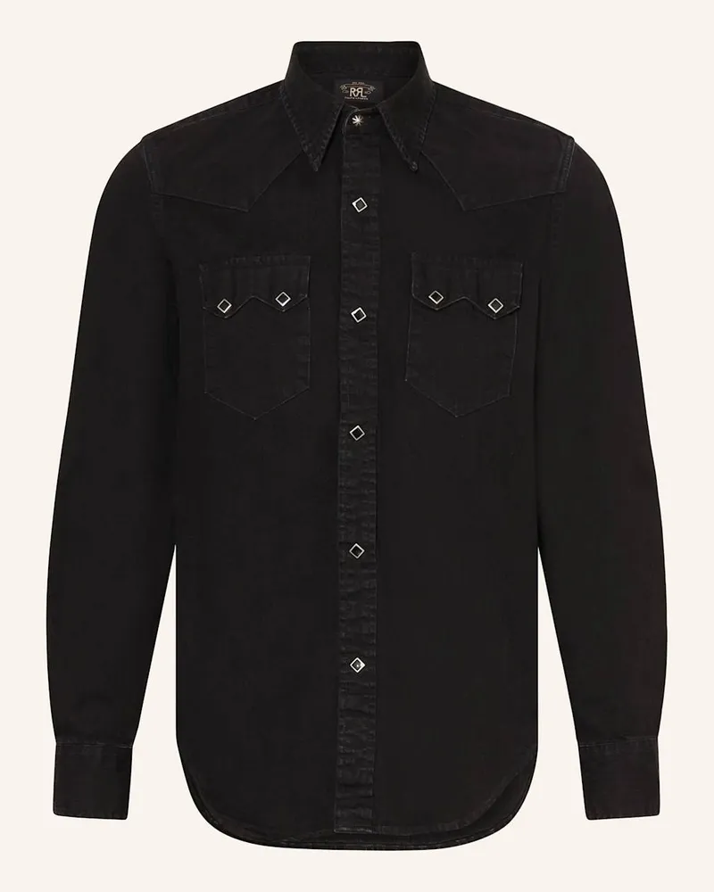 RRL Jeanshemd Slim Fit Schwarz
