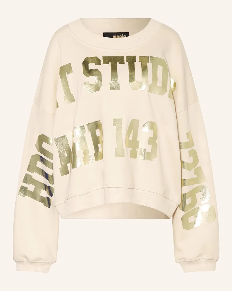 Yippie Hippie Oversized-Sweatshirt Creme