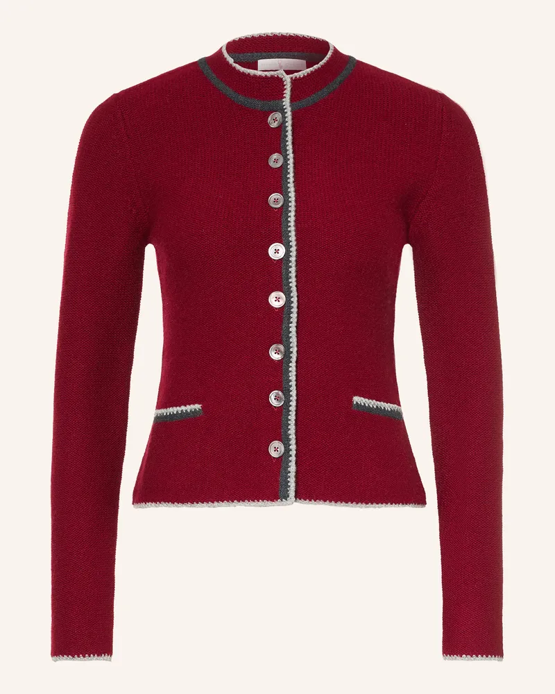 Johann & Johanna Strickjacke Mit Cashmere rot Dunkelrot