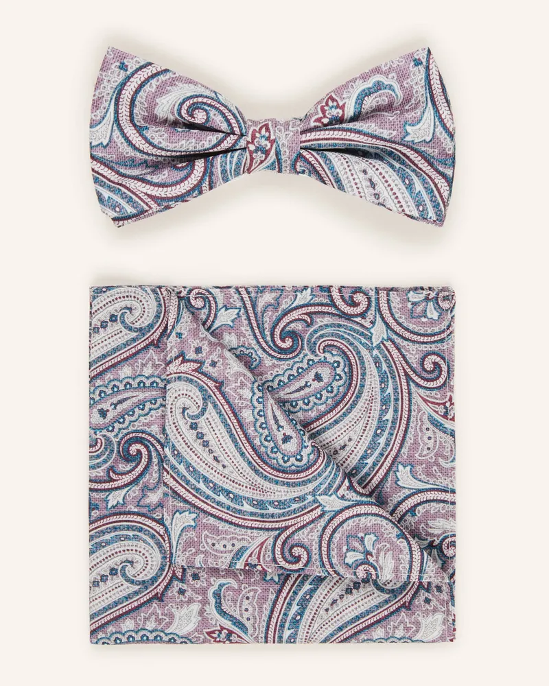 paul Set: Fliege Und Einstecktuch lila Helllila