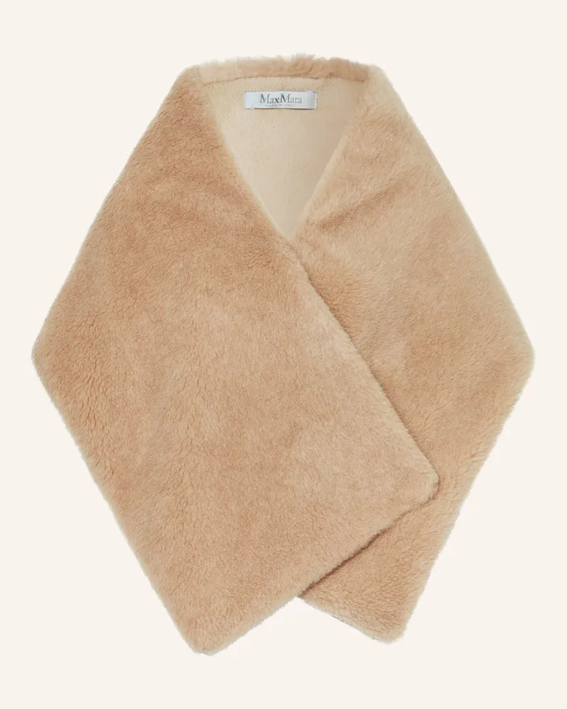 Max Mara Teddyfell-Stola LAUTO mit Alpaka Camel