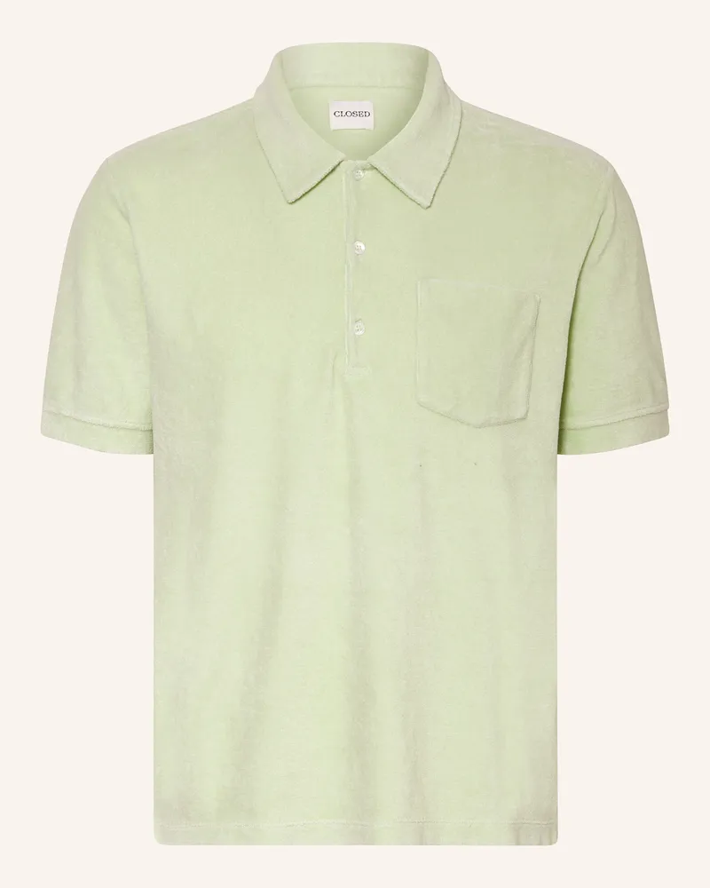 Closed Frottee-Poloshirt Hellgrün