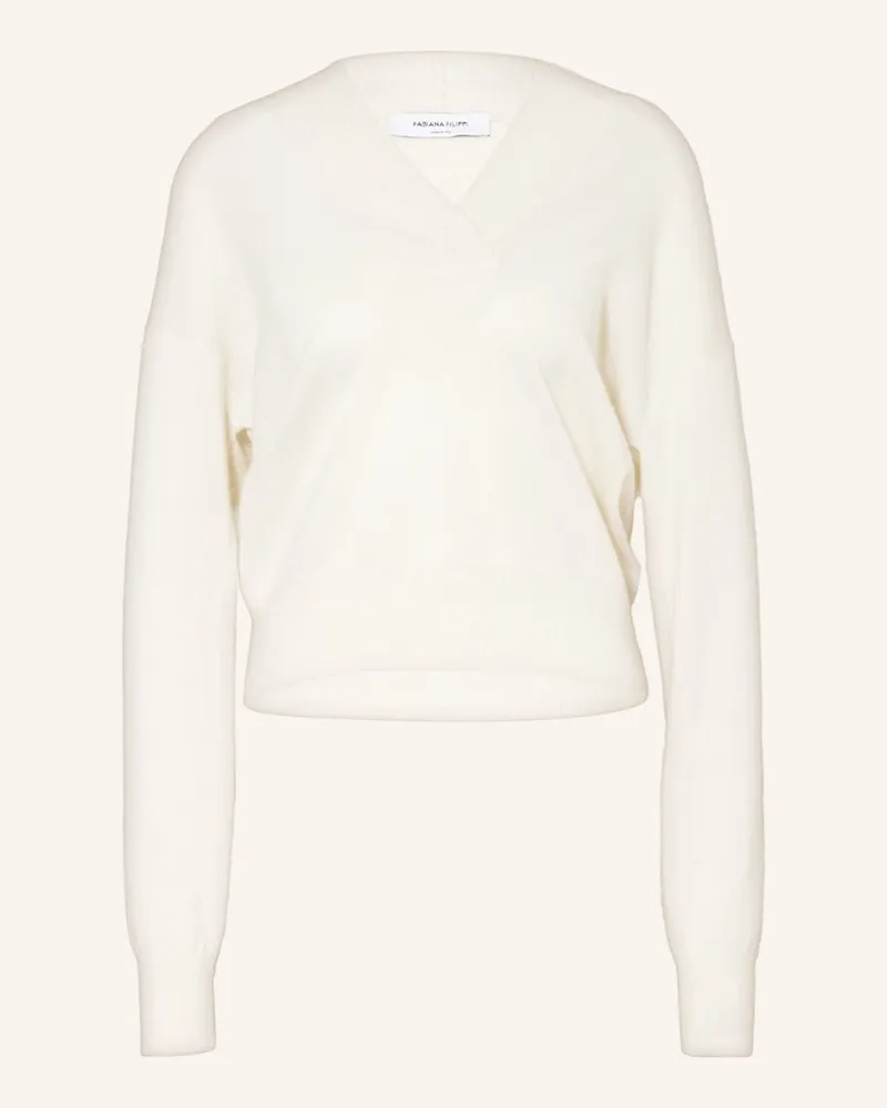 Fabiana Filippi Pullover mit Alpaka Weiss