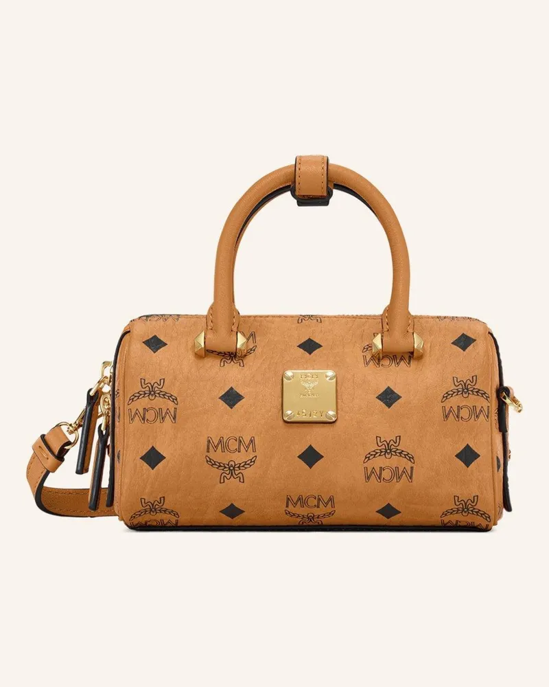 MCM Handtasche Visetos braun Cognac