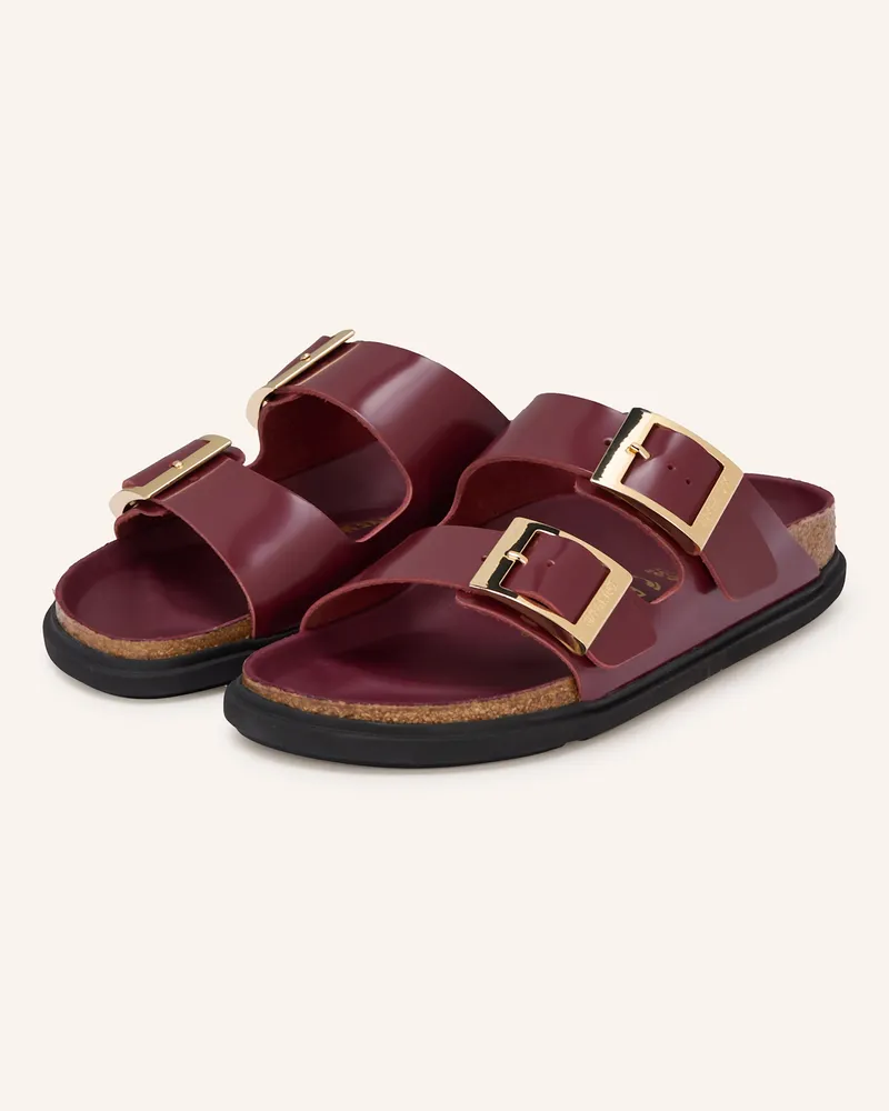 Birkenstock Pantolette Arizona Droplet Buckle rot Dunkelrot