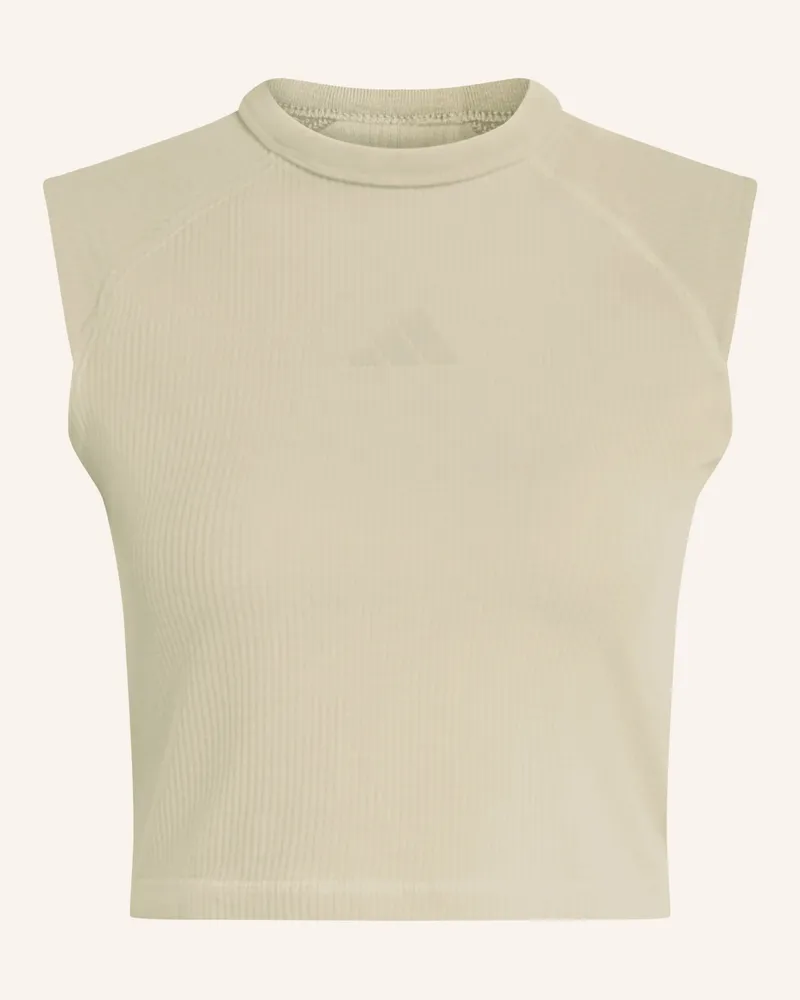 adidas Cropped-Top ALL SZN mit Alpaka Khaki