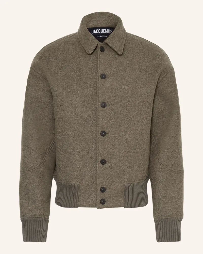 Jacquemus Jacke LE BOMBER FELTRO Grau
