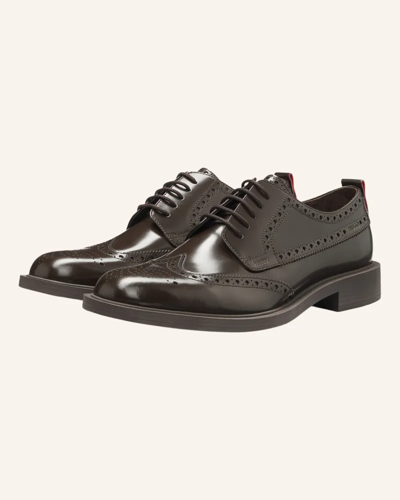 HUGO BOSS Business-Schnürschuh LYSANDER_DERB_BOBR Dunkelbraun