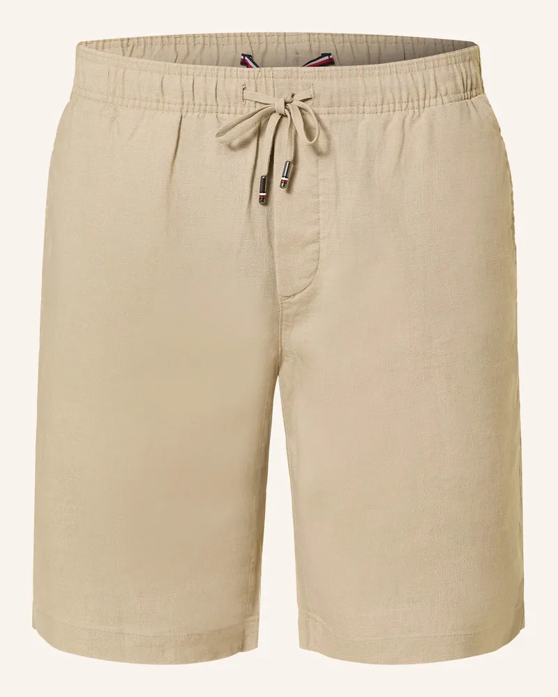Tommy Hilfiger Leinenshorts HARLEM Relaxed Tapered Fit Beige